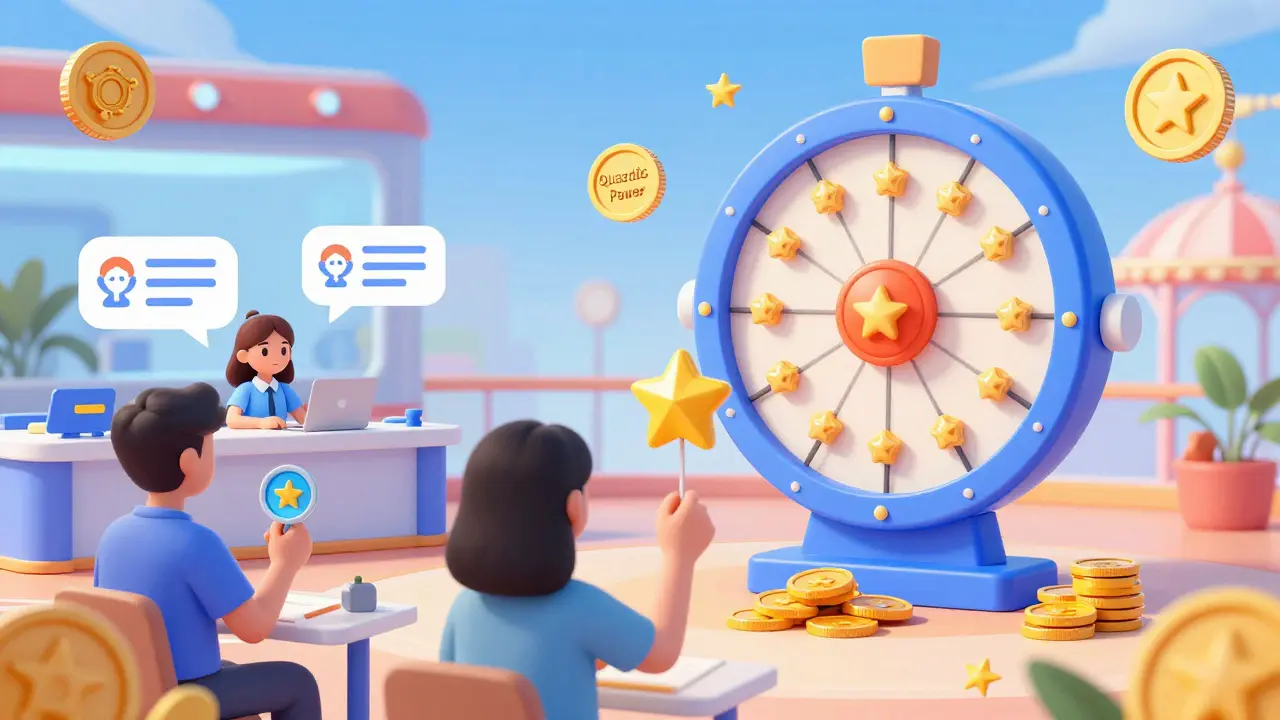 Colorful DAO voting hub where users earn rewards for participating in quadratic voting.