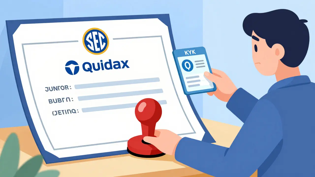 SEC official stamping license for crypto exchanges with KYC process