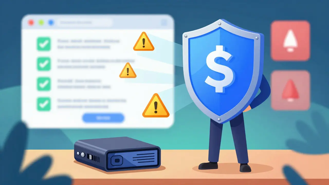 Character securing digital wallet against phishing threats with shield