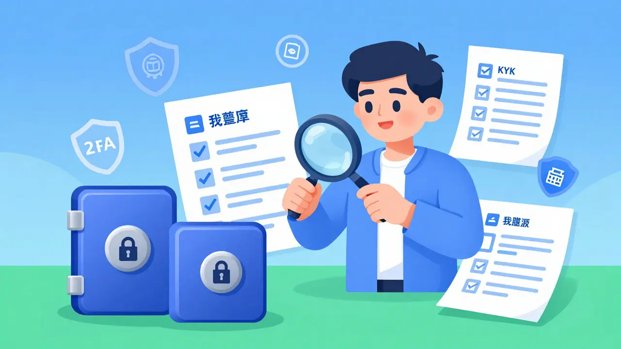 Smart investor surrounded by hardware wallets and security verification tools