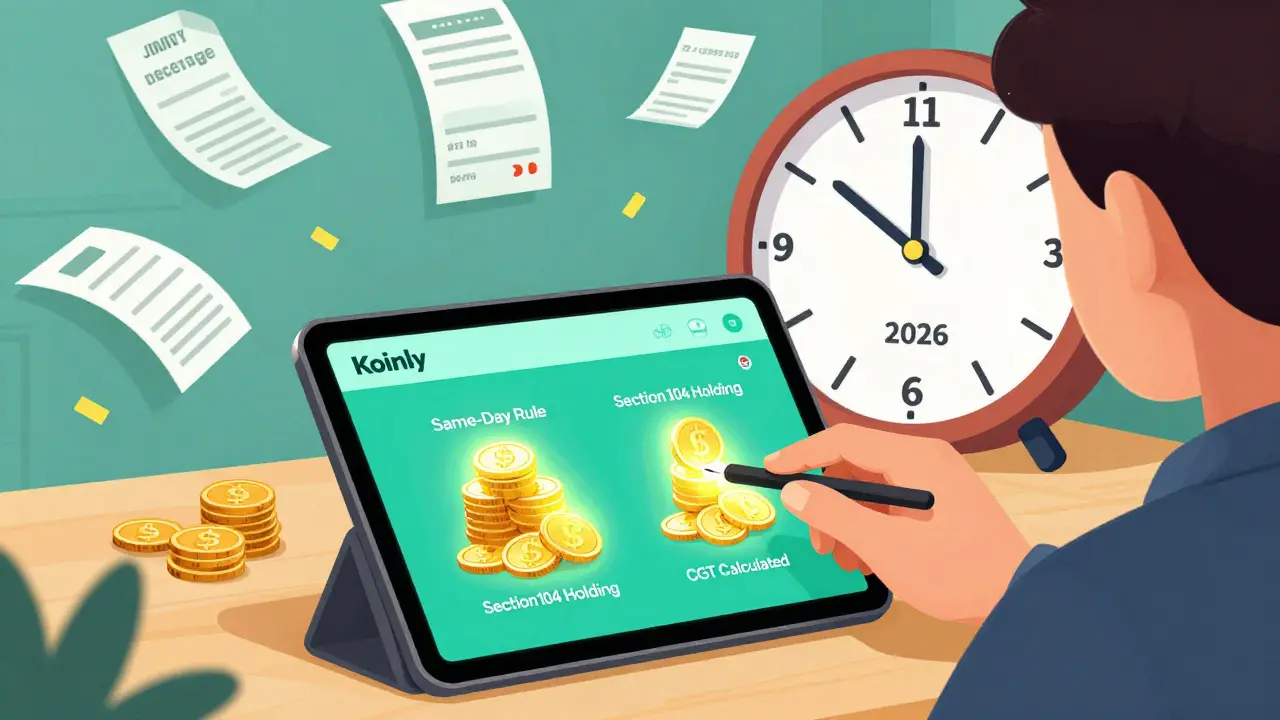 Someone uses tax software that automatically organizes crypto trades and calculates capital gains.