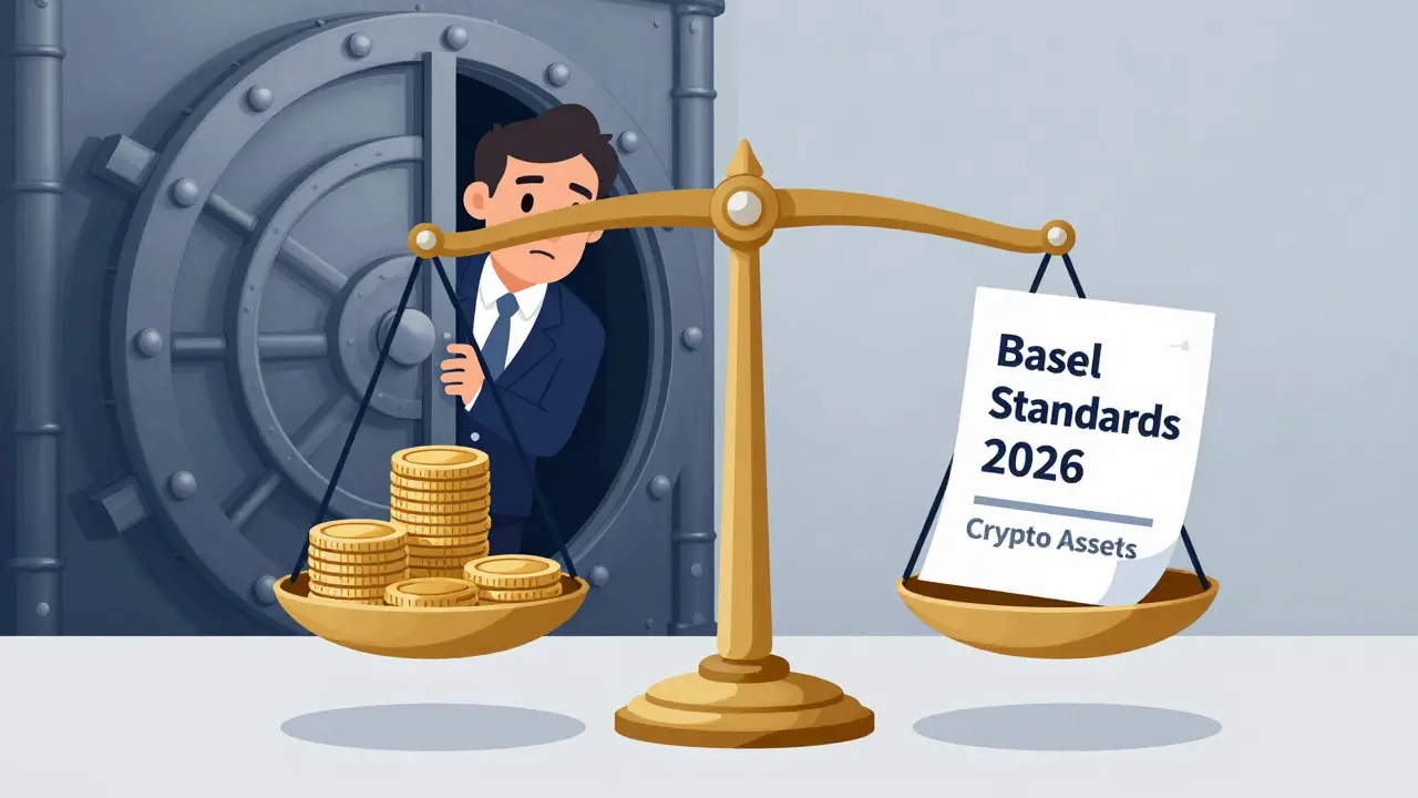 Scale balancing crypto assets against new banking standards