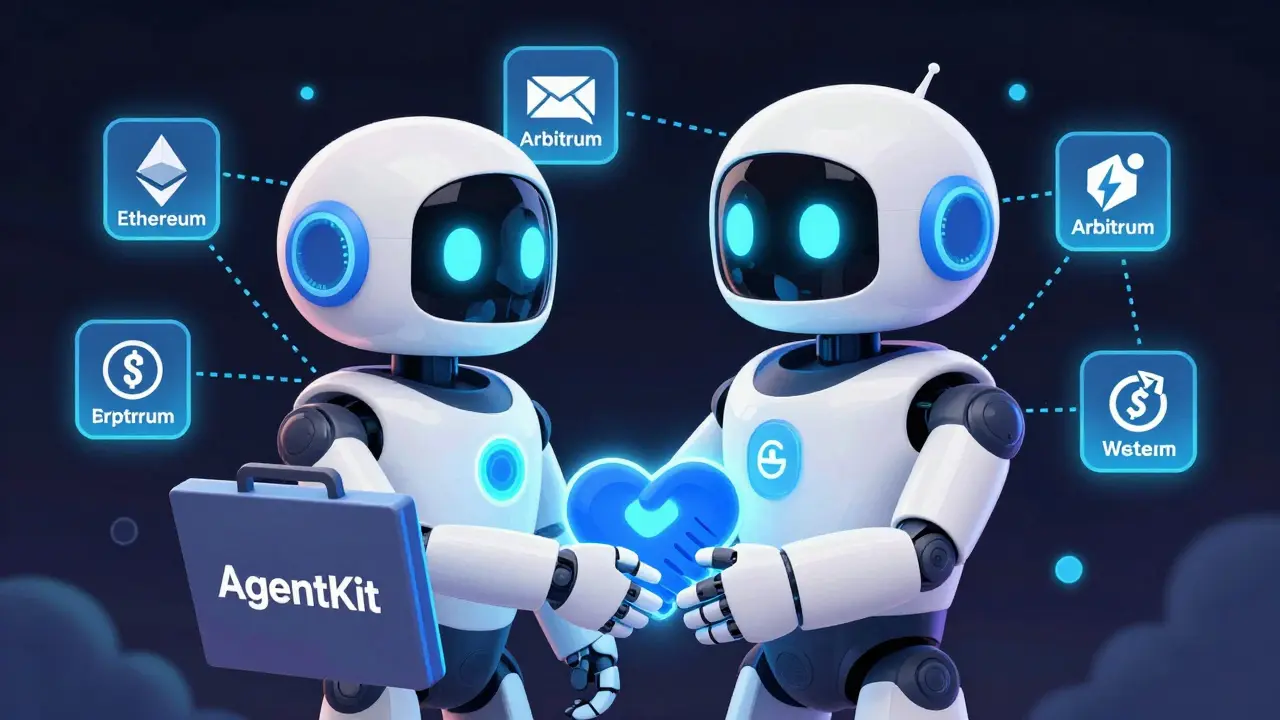 AI agent bot using AgentKit for cross-chain crypto payments