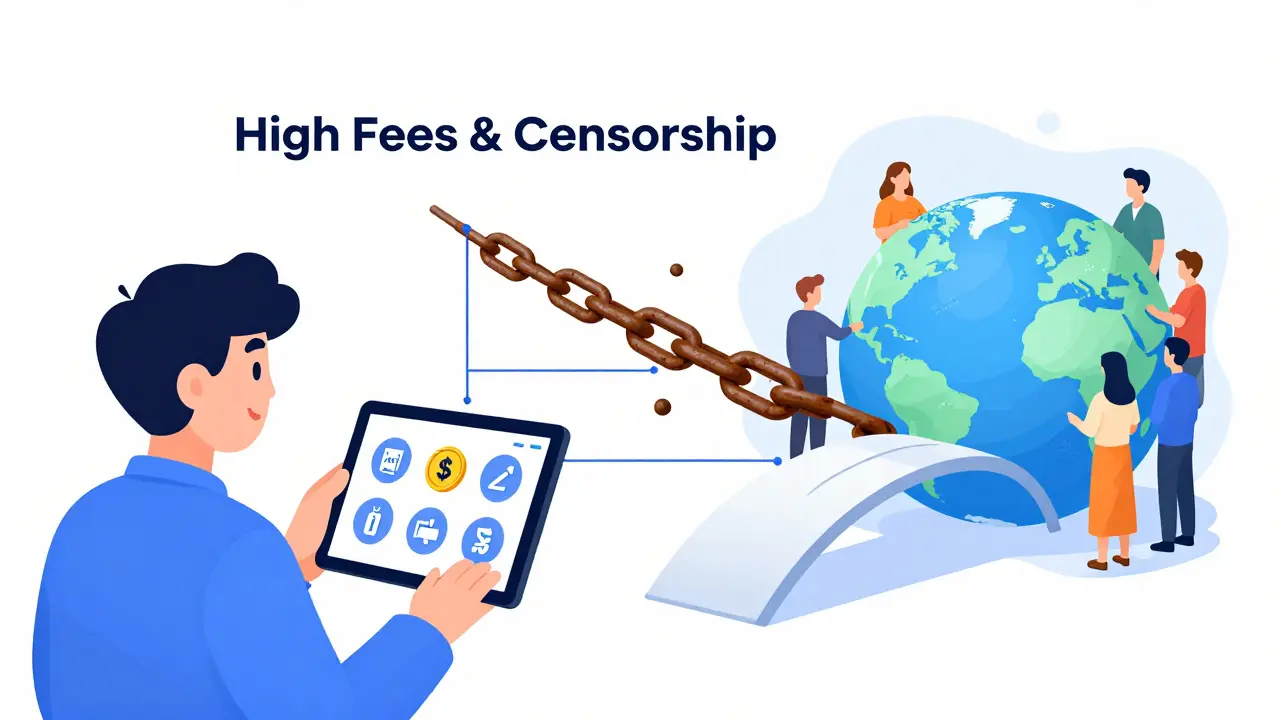 Creator managing decentralized income streams with low fees and global reach