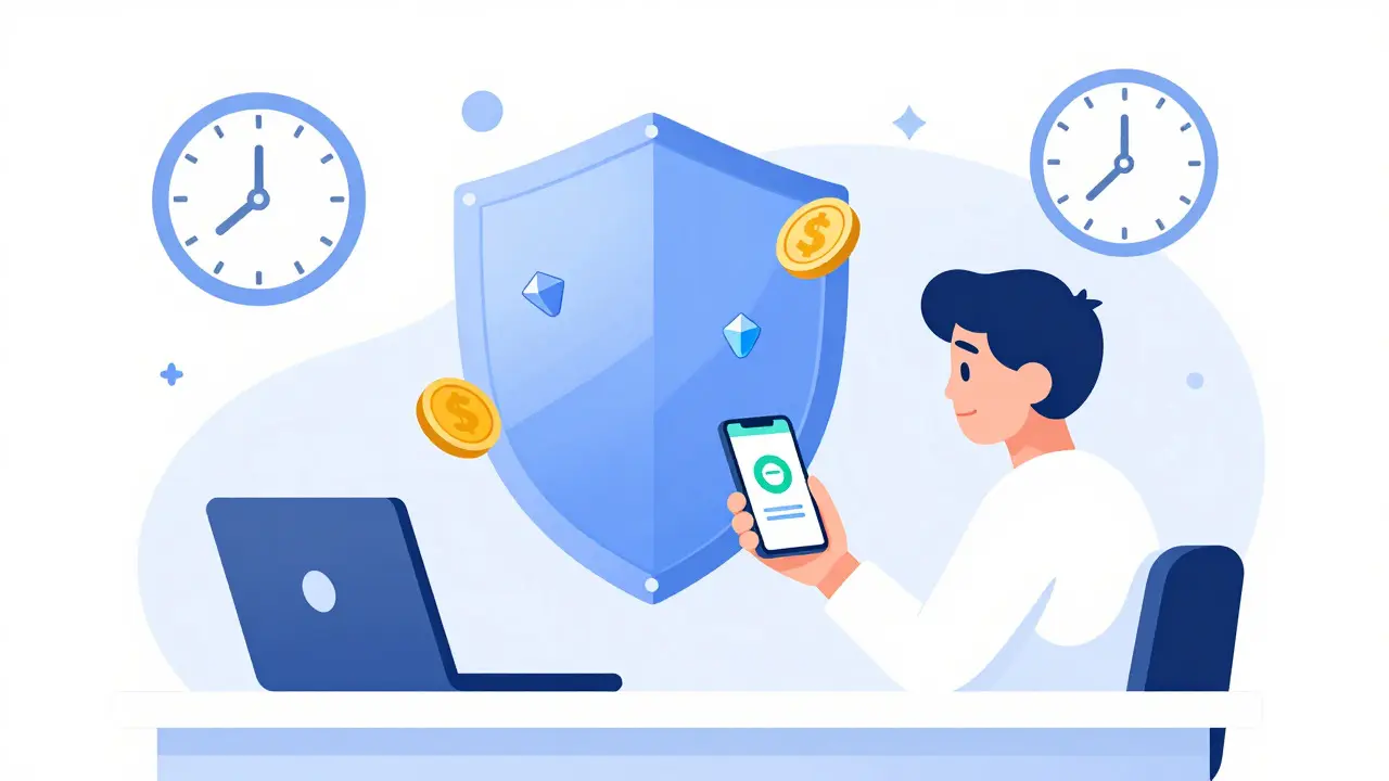 Cartoon showing a user relaxing after successfully recovering their crypto wallet