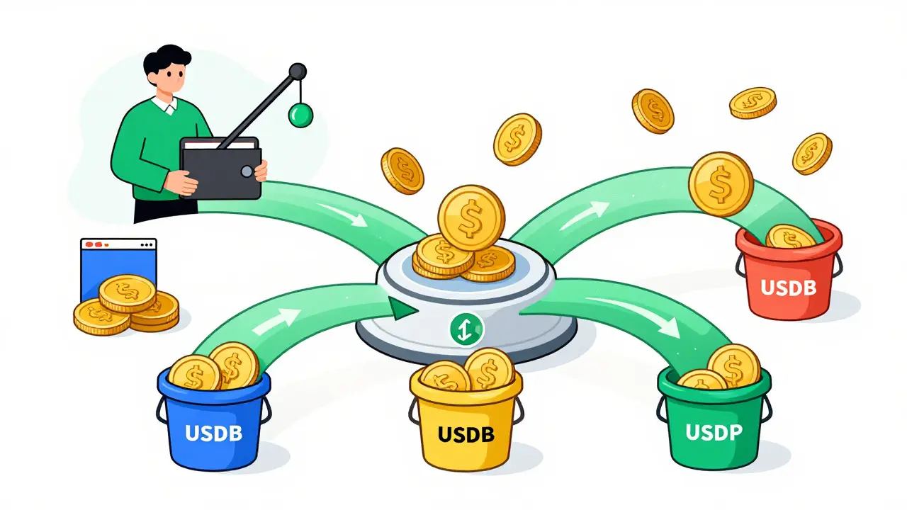 Leveraged yield farming process diagram