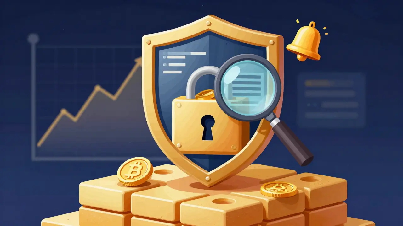 Shielded smart contract illustrating security and non-custodial asset control