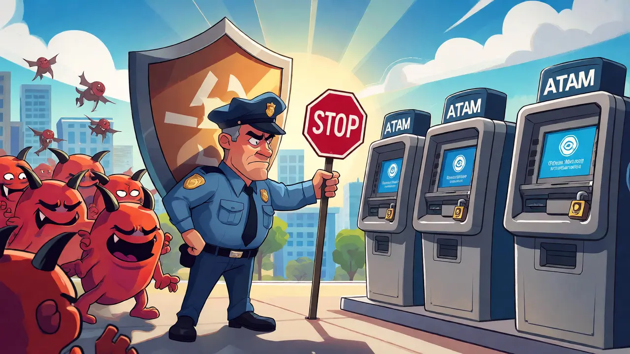 Law enforcement blocking scam imps from accessing secured crypto ATMs.